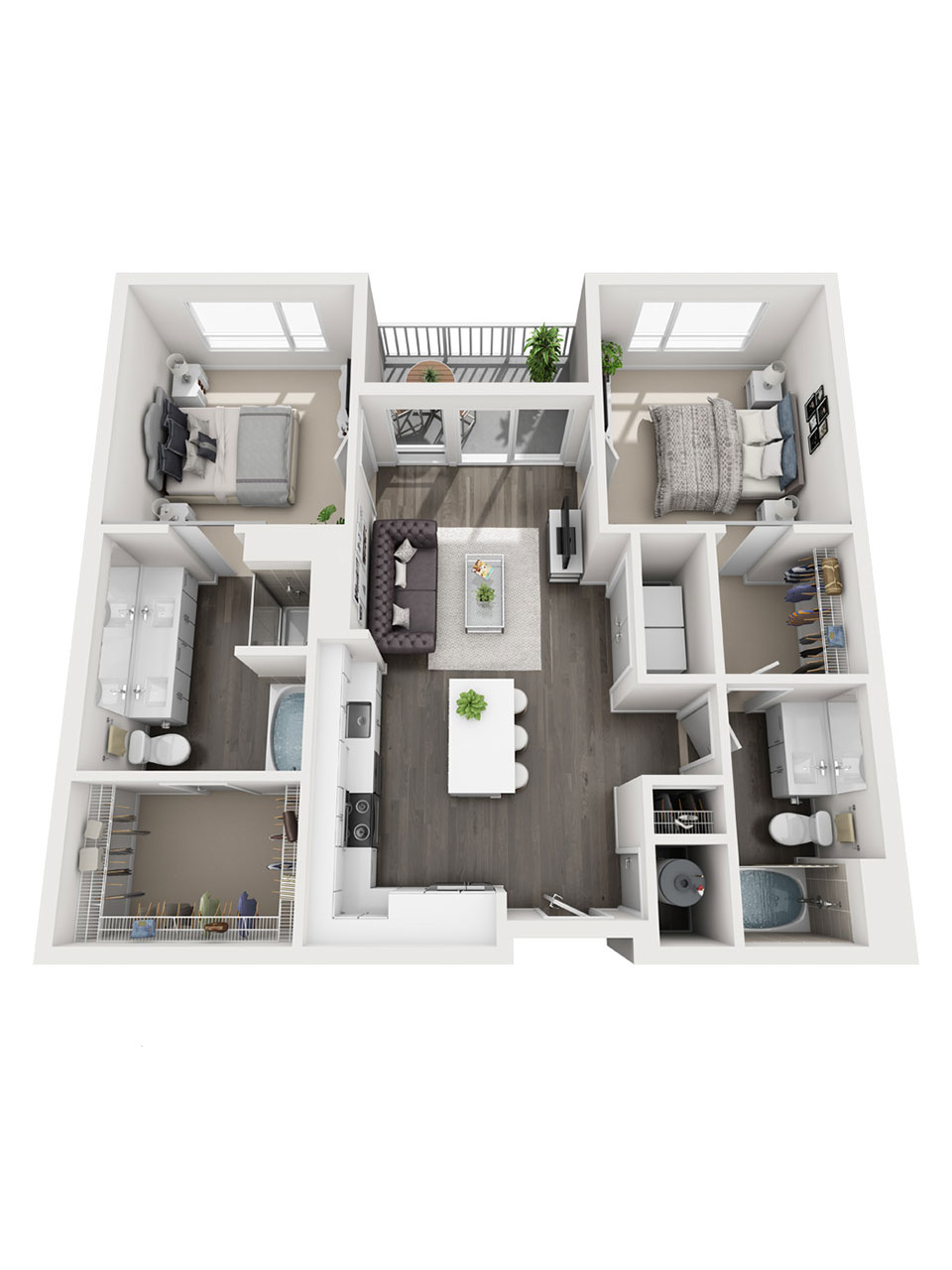 Plan 2 Bedroom – B7 2 Bedroom | 2 Bath | 1040 sq. ft. Plan 2 Bedroom – B7 2 Bedroom | 2 Bath | 1040 sq. ft.