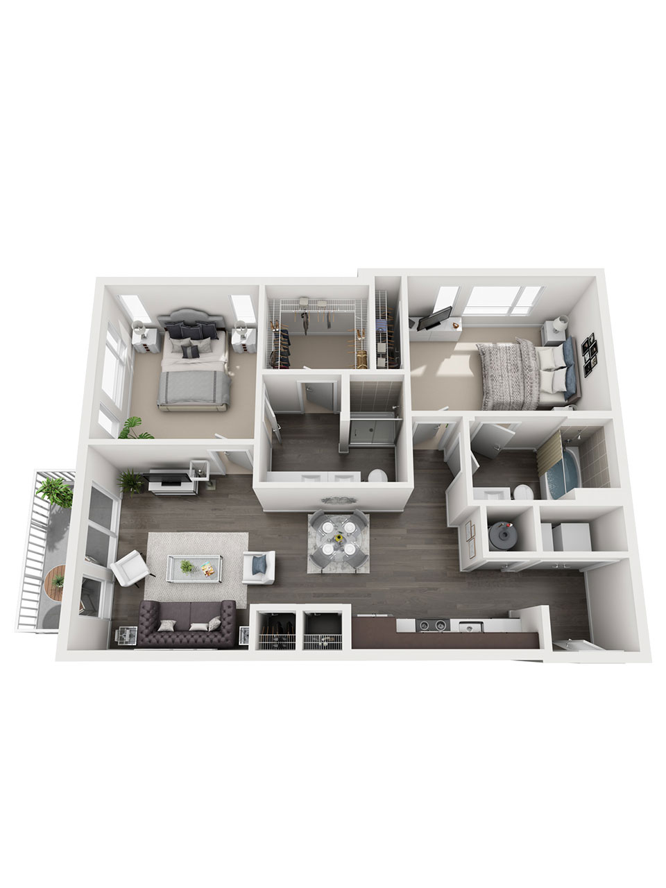 Plan 2 Bedroom – B8 2 Bedroom | 2 Bath | 1024 sq. ft. Plan 2 Bedroom – B8 2 Bedroom | 2 Bath | 1024 sq. ft.