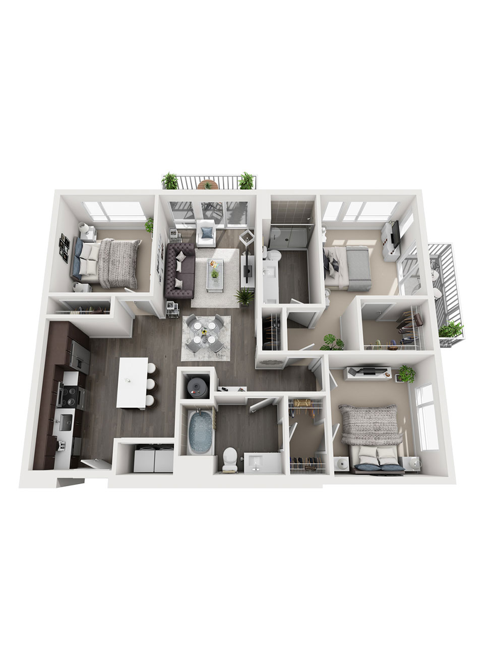 Plan 3 Bedroom – C1 3 Bedroom | 2 Bath | 1271 sq. ft. Plan 3 Bedroom – C1 3 Bedroom | 2 Bath | 1271 sq. ft.