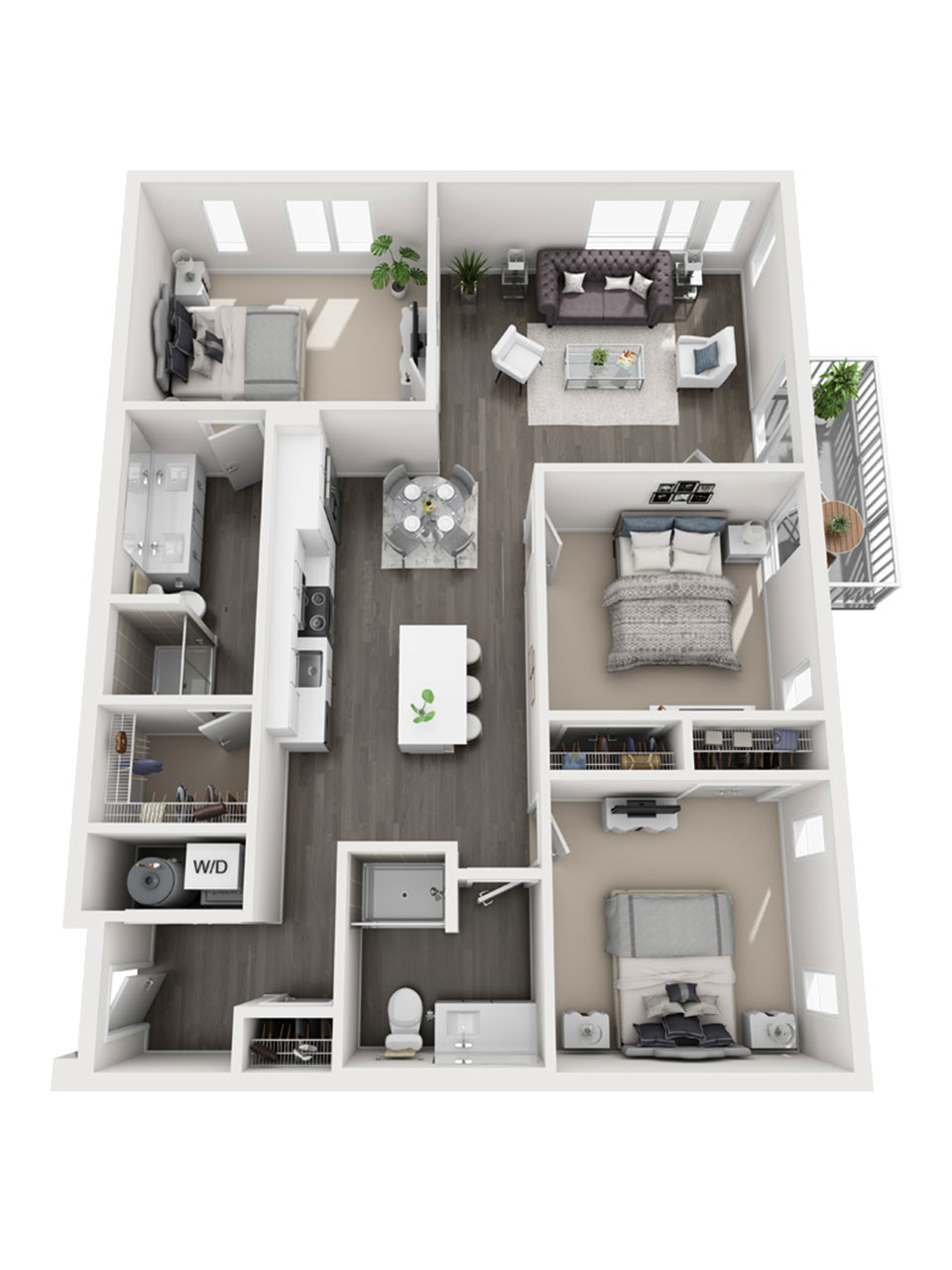 Plan 3 Bedroom – C3 3 Bedroom | 2 Bath | 1278 sq. ft. Plan 3 Bedroom – C3 3 Bedroom | 2 Bath | 1278 sq. ft.