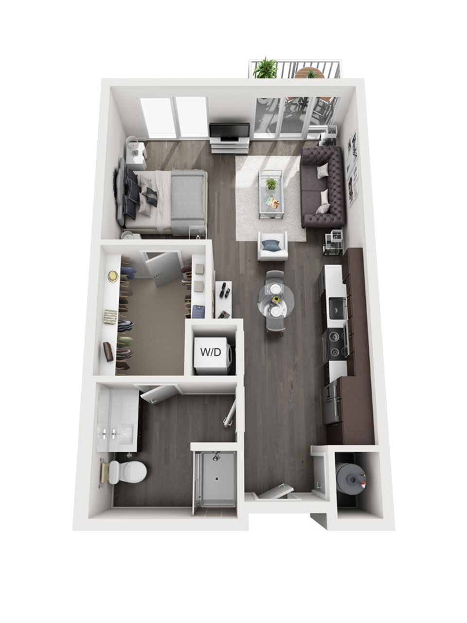 Plan Studio E1 Studio | 1 Bath | 601 sq. ft. Plan Studio E1 Studio | 1 Bath | 601 sq. ft.